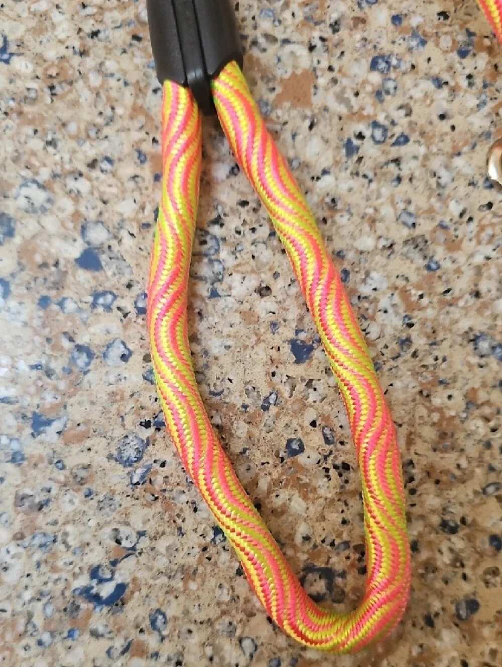 Colorful Braided Rope Dog Leash - Yellow & Pink